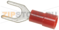 КАБЕЛЬНАЯ КЛЕММА С ВИЛКОЙ КРАСНАЯ Ø 5,3 MM 100 ШТ