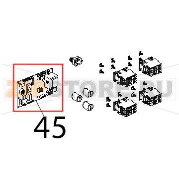 Scheda potenza forni combinati Unox XBC 804 Scheda potenza forni combinati Unox XBC 804Запчасть на деталировке под номером: 45