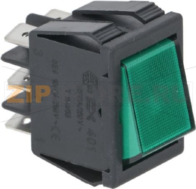 ЗЕЛЕНЫЙ ДВУХПОЛЮСНЫЙ ДЕВИАТОР 16A 250В 