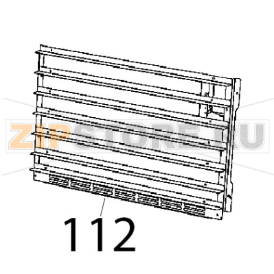 Supporto laterale DX, 6 teglie Unox XL 413 Supporto laterale DX, 6 teglie Unox XL 413Запчасть на деталировке под номером: 112
