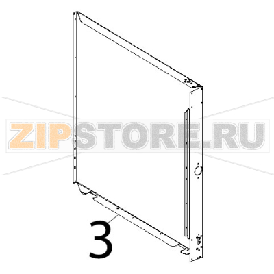 Fianco DX inox Unox XBC 604P Fianco DX inox Unox XBC 604PЗапчасть на деталировке под номером: 3