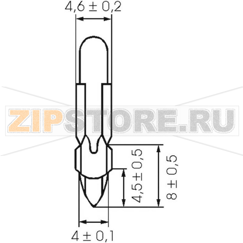 Лампа штекерная 12 В, 0.24 Вт, цоколь: T4.6, прозрачная, 1 шт TRU Components 1590286 