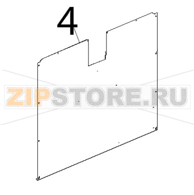 Fondo esterno inox Unox XBC 815G Fondo esterno inox Unox XBC 815GЗапчасть на деталировке под номером: 4