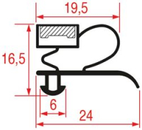SNAP-IN GASKET 615x415 mm