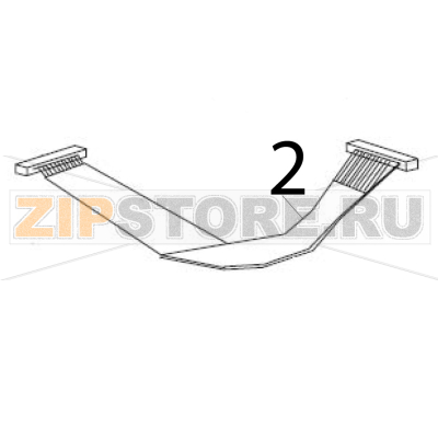 Printhead data cable Zebra S600 Printhead data cable Zebra S600Запчасть на деталировке под номером: 2