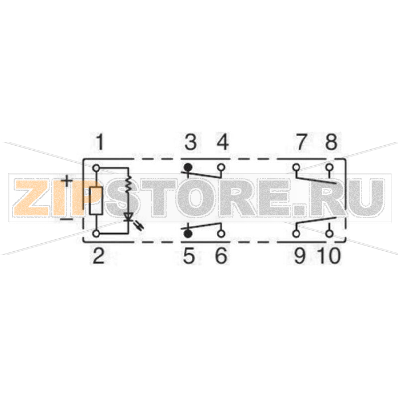 Реле электромагнитное 24 В/DC, 6 А, 1 шт IDEC RF1V-2A2BL-D24 