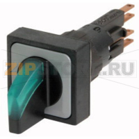 Головка переключателя, пластик, черная: 1 шт Eaton Q25LWK3R-GN/WB