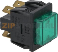 ОДНОПОЛЮСНЫЙ КНОПОЧНЫЙ ПЕРЕКЛЮЧАТЕЛЬ, ЗЕЛЁНЫЙ, 16 А, 250 В