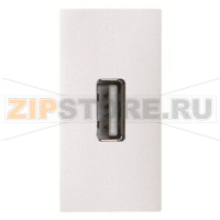 Механизм USB разъёма, одномодульный, альпийский белый ABB 2CLA215580N1101