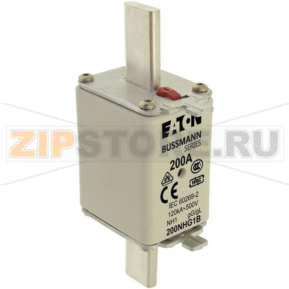 Предохранитель, 200 A, AC 500 В, 120 кА, NH1, gL/gG, IEC Eaton NH FUSE 200A 500V GG/GL SIZE 1 