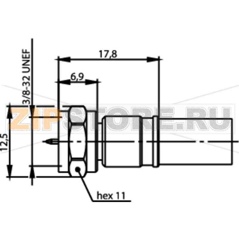 Разъем F, 75 Ом, 1 шт Telegärtner J01600A0008 
