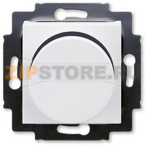 Диммер поворотно-нажимной 60-600 Вт, белый/дымчатый чёрный ABB 2CHH942247A6062 