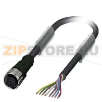 Соединительный кабель 8-контактный, свободный конец кабеля, длина 3 м, прямой гнездовой контакт M12, 2 А и 30 В, для защитного выключателя RFID 3SE63 или защитного выключателя с сувальдой 3SE5324 Siemens 3SX5601-2GA03