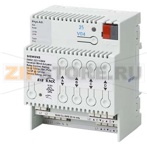 N 523C04 - Модуль управления венецианских жалюзи, 4 x AC 120 В, 6 A, с регулировкой ламмелей по солнцу, UL Siemens 5WG1523-1CB04 