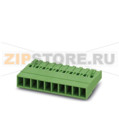 Вилочная часть Phoenix Contact MSTBC 2,5/20-ST-5,08 Номинальный ток: 12 А, Расчетное напряжение (III/2): 320 В, Полюсов: 20, Размер шага: 5,08 мм, Технология подключения: Обжим, Цвет: зеленый, Соответствующие обжимные гнездовые контакты с параметрами номинального тока (А) и для проводников указанного сечения(мм²) : 10A/MSTBC-MT 0,5-1,0 (3190564) 10A/MSTBC-MT 0,5-1,0 BA (3190645) 12A/MSTBC-MT 1,5-2,5 (3190551) 12A/MSTBC-MT 1,5-2,5 BA (3190658). ВА = контакты в ленте.Минимальный заказ: 50 шт.Упаковка: 50 шт.