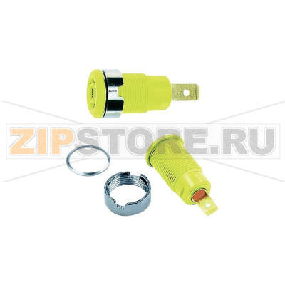 Розетка лабораторная, зеленая, желтая, 1 шт Stäubli SLB4-F 