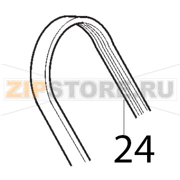 Cinghia piatta TB2, 310 8 coste Sirman Topaz 250 Cinghia piatta TB2, 310 8 coste Sirman Topaz 250Запчасть на деталировке под номером: 24