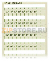 Маркировочная карта WSB; в картах; МАРКИРОВАНО; 1A, 1B, ..., 1G, 1H, ... до 10A, 10B, ..., 10G, 10H; not stretchable; Горизонтальная маркировка; с креплением на защелке; белые Wago 209-458