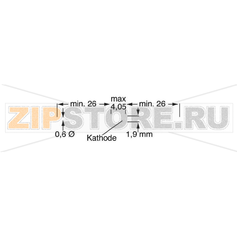 Диод Зенера 5.1 В, корпус: DO-35 Diotec ZPD5.1 