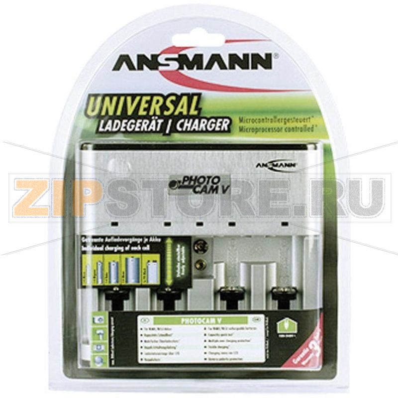 Зарядное устройство 9 В, микро (AAA), миньоны (AA), (C), (D) Ansmann PhotoCam V 