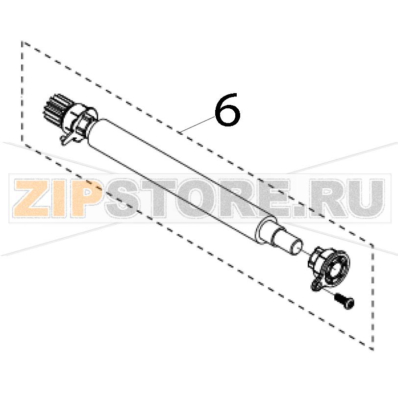 Platen roller assembly (For 300 dpi) TSC ME240 Platen roller assembly (For 300 dpi) TSC ME240Запчасть на деталировке под номером: 6
