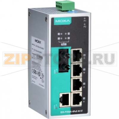 Коммутатор MOXA EDS-P206A-4PoE-MM-ST-T 