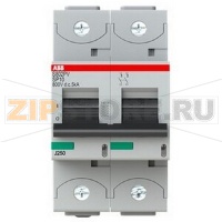 Выключатель автоматический двухполюсный, S802PV-SP10 ABB 2CCF019597R0001
