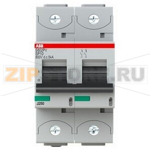 Выключатель автоматический двухполюсный, S802PV-SP10 ABB 2CCF019597R0001 