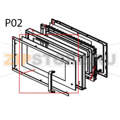 Door window Hurakan HKN-WP900M Door window Hurakan HKN-WP900MЗапчасть на деталировке под номером: P02