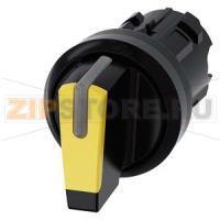 АКТУАТОР ПОВОРОТНОГО ПЕРЕКЛЮЧАТЕЛЯ С ВОЗМОЖНОСТЬЮ ПОДСВЕТКИ, 22MM, КРУГЛ., ПЛАСТИК, РУКОЯТКА КОРОТКАЯ ЧЁРНАЯ С ЖЁЛТОЙ ВСТАВКОЙ, 3 КОММУТАЦИОННЫХ ПОЛОЖЕНИЯ: I-O <II, С ФИКСАЦИЕЙ В ЛЕВОМ ПОЛОЖЕНИИ РУКОЯТКИ, БЕЗ ФИКСАЦИИ В ПРАВОМ ПОЛОЖЕНИИ РУКОЯТКИ, УГОЛ ПОВ