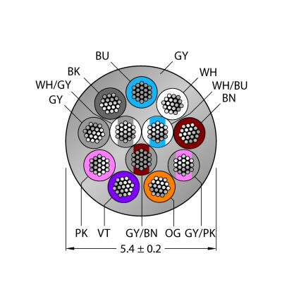 Кабель в катушке Turck CABLE12X0.14-XX-PUR-GY-100M/TXG 