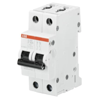 Выключатель автоматический двухполюсный, S202 Z63 ABB 2CDS252001R0608