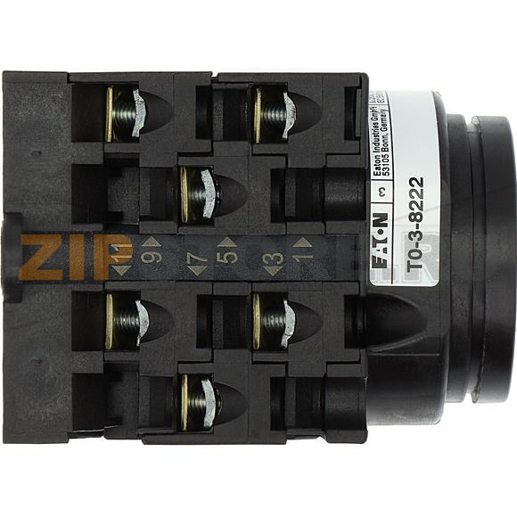 Переключатель, контакты: 6, 20 A, 90°, промежуточный монтаж Eaton T0-3-8222/XZ 