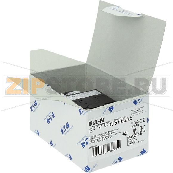Переключатель, контакты: 6, 20 A, 90°, промежуточный монтаж Eaton T0-3-8222/XZ 