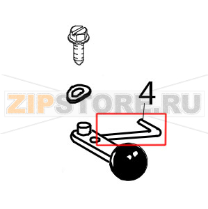 Link latch KitchenAid 5K45SSEWH Link latch KitchenAid 5K45SSEWHЗапчасть на деталировке под номером: 4