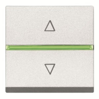 Механизм электронного выключателя жалюзи, двухмодульный, альпийский белый ABB 2CLA226120N1101