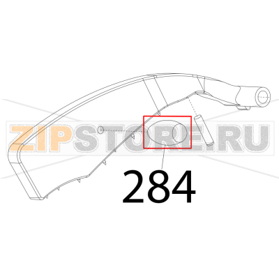 Manopola pressa ABS ovale M10 Sirman Mirra 300 Y09 Manopola pressa ABS ovale M10 Sirman Mirra 300 Y09Запчасть на деталировке под номером: 284