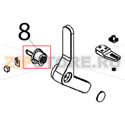 Wedge lock Angelo Po FX61E1 Wedge lock Angelo Po FX61E1Запчасть на деталировке под номером: 8