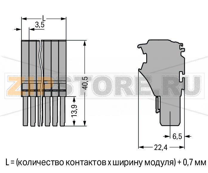 1-проводниковая розетка; 1,5; 9-пол.; 1,50 mm; серые Wago 2020-109 