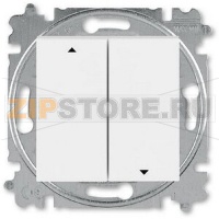 Выключатель жалюзи двухклавишный, без фиксации, белый/ледяной ABB 2CHH598845A6001