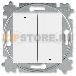 Выключатель жалюзи двухклавишный, без фиксации, белый/ледяной ABB 2CHH598845A6001 