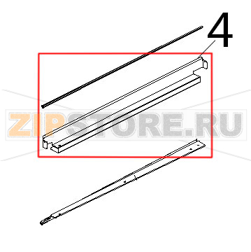 Listello sup./inf. porta inox Unox XV 703G Listello sup./inf. porta inox Unox XV 703GЗапчасть на деталировке под номером: 4
