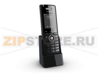 SNOM M65  Беспроводной DECT телефон профессионального назначения для базовых станций М300, М700 и М900. Цветной экран TFT высокого разрешения, До 250 часов в режиме ожидания, Локальная и общая записная книжка, Разъем 3,5 мм для гарнитуры, Беспроводное обн 