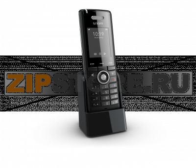 SNOM M65  Беспроводной DECT телефон профессионального назначения для базовых станций М300, М700 и М900. Цветной экран TFT высокого разрешения, До 250 часов в режиме ожидания, Локальная и общая записная книжка, Разъем 3,5 мм для гарнитуры, Беспроводное обн 