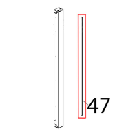 Profilo porta sil nero C121 Unox XV 703G