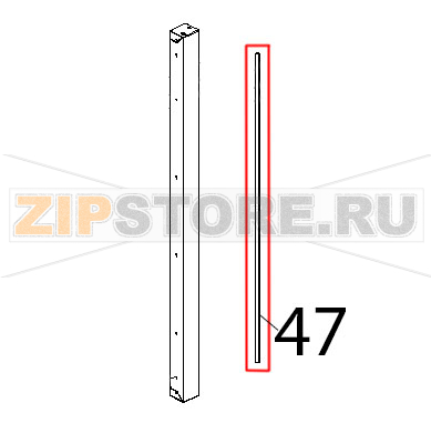 Profilo porta sil nero C121 Unox XV 703G Profilo porta sil nero C121 Unox XV 703GЗапчасть на деталировке под номером: 47