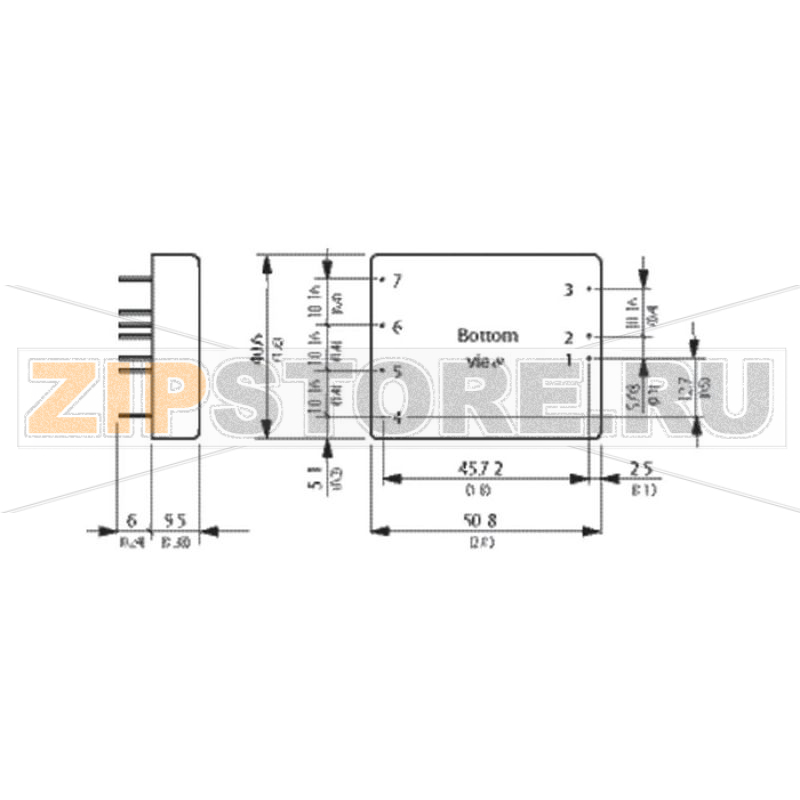 Преобразователь DC/DC, печатный монтаж, 48 V/DC, 12 V/DC, 2.5 A, 30 W Traco Power TEN 25-4812 