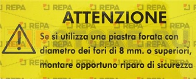 НАКЛЕЙКА ПРЕДУПРЕЖДЕНИЯ ДЛЯ МЯСОРУБКИ 