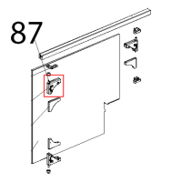 Cerniera sup. alluminio vetro int. Unox XVC 204