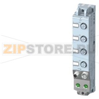 SIMATIC ET 200AL, станция распределённой периферии DIQ 4+DQ 4X24VDC/0,5A, 4XM12, степень защиты IP67 Siemens 6ES7143-5AF00-0BA0